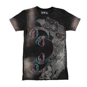 Evil Genius Womens Bird Talons Graphic T-Shirt, Black, NWT